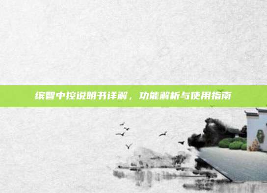 缤智中控说明书详解,功能解析与使用指南