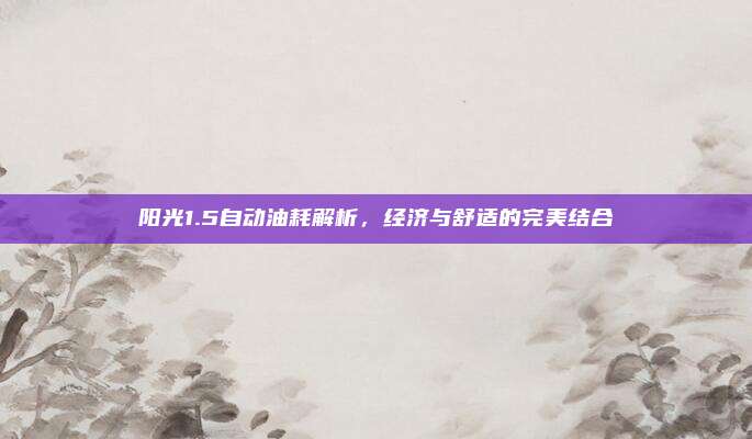 阳光1.5自动油耗解析,经济与舒适的完美结合