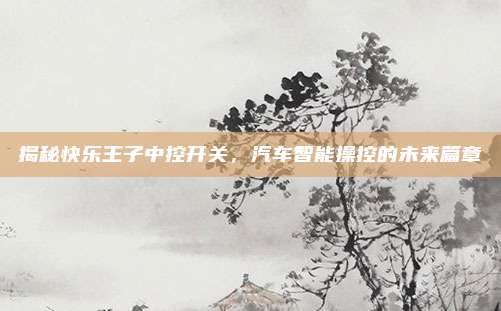 揭秘快乐王子中控开关,汽车智能操控的未来篇章