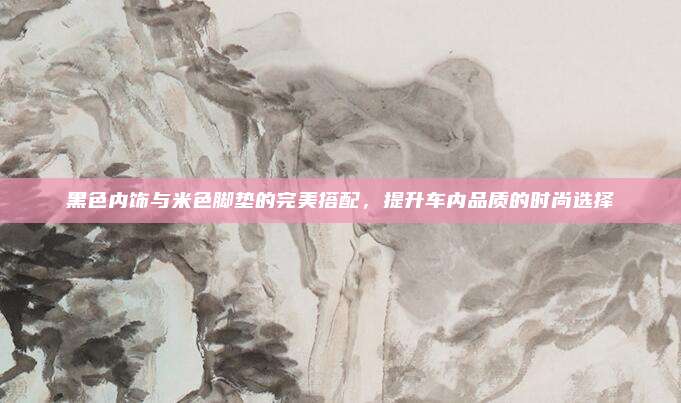 黑色内饰与米色脚垫的完美搭配,提升车内品质的时尚选择