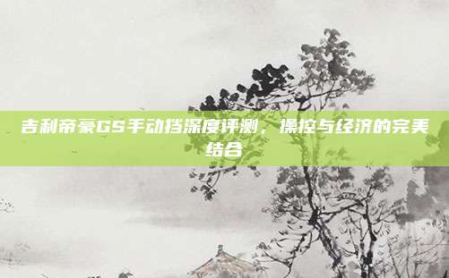 吉利帝豪GS手动挡深度评测,操控与经济的完美结合