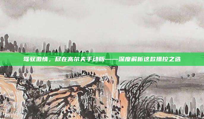 驾驭激情,尽在高尔夫手动版——深度解析这款操控之选