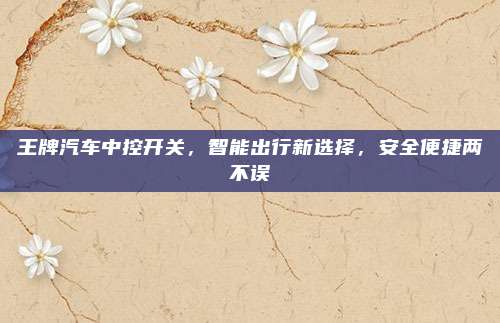 王牌汽车中控开关，智能出行新选择，安全便捷两不误