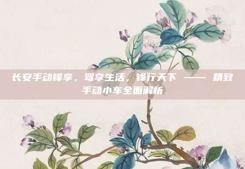 长安手动锋享,驾享生活,锋行天下 —— 精致手动小车全面解析