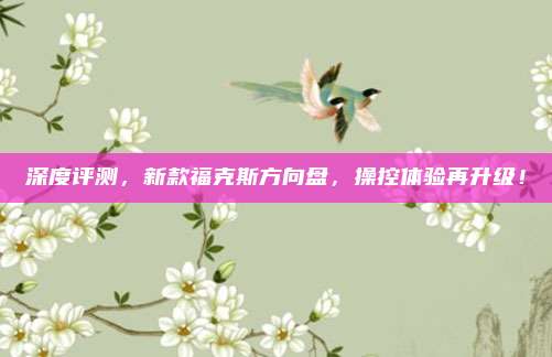 深度评测,新款福克斯方向盘,操控体验再升级!