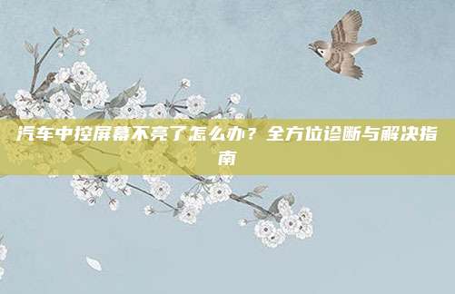 汽车中控屏幕不亮了怎么办?全方位诊断与解决指南
