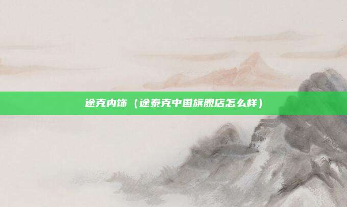 途克内饰（途泰克中国旗舰店怎么样）