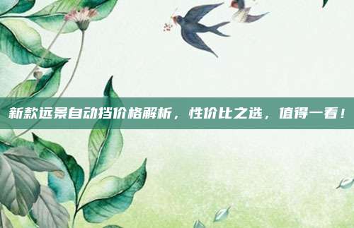 新款远景自动挡价格解析,性价比之选,值得一看!