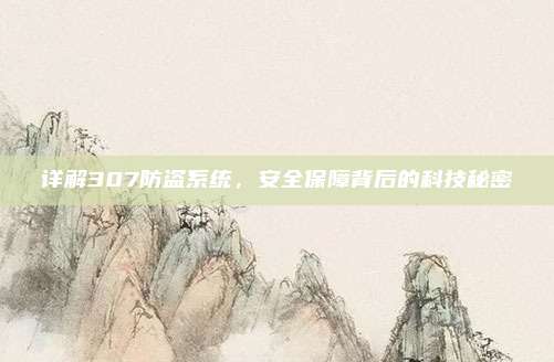 详解307防盗系统,安全保障背后的科技秘密