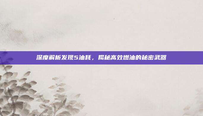 深度解析发现5油耗,揭秘高效燃油的秘密武器