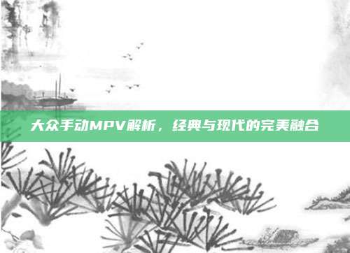 大众手动MPV解析,经典与现代的完美融合