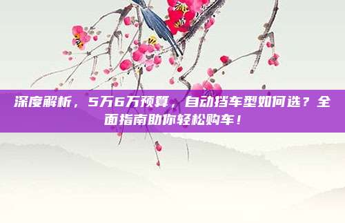 深度解析,5万6万预算,自动挡车型如何选?全面指南助你轻松购车!