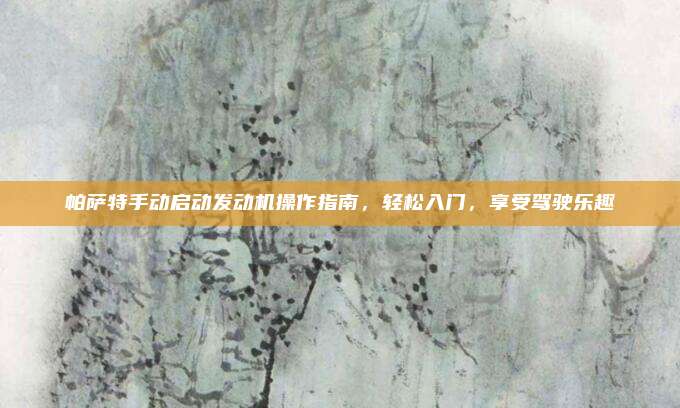 帕萨特手动启动发动机操作指南,轻松入门,享受驾驶乐趣
