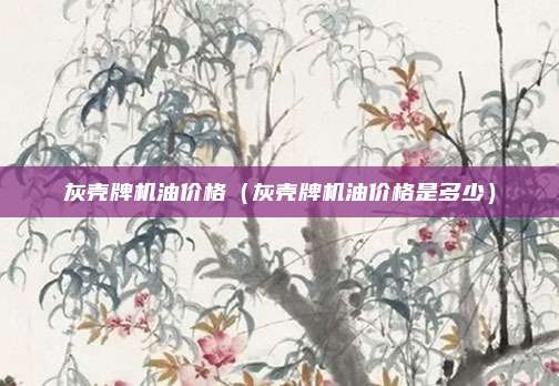 灰壳牌机油价格（灰壳牌机油价格是多少）