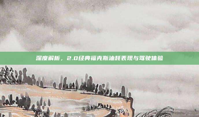 深度解析,2.0经典福克斯油耗表现与驾驶体验