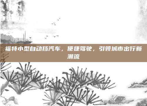 福特小型自动挡汽车,便捷驾驶,引领城市出行新潮流
