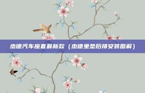 杰德汽车座套最新款（杰德坐垫后排安装图解）