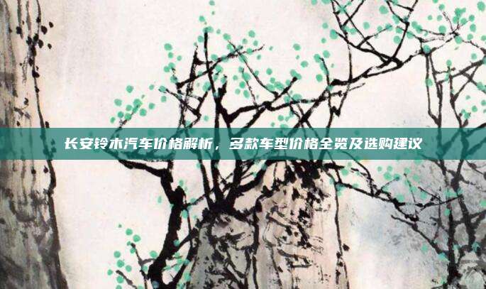 长安铃木汽车价格解析,多款车型价格全览及选购建议