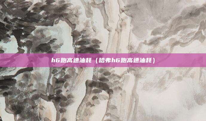 h6跑高速油耗（哈弗h6跑高速油耗）
