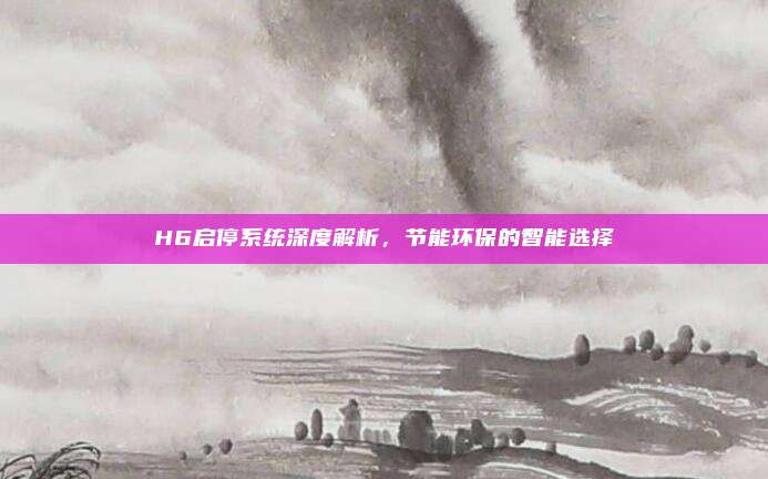 H6启停系统深度解析,节能环保的智能选择
