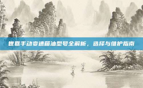 世嘉手动变速箱油型号全解析,选择与维护指南