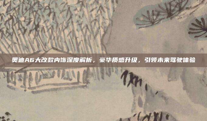 奥迪A6大改款内饰深度解析，豪华质感升级，引领未来驾驶体验