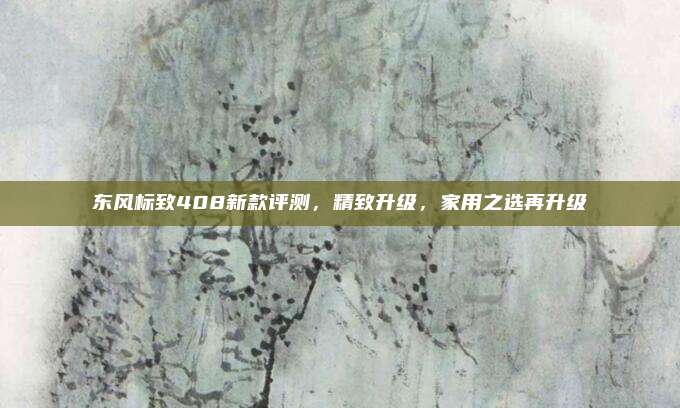 东风标致408新款评测，精致升级，家用之选再升级