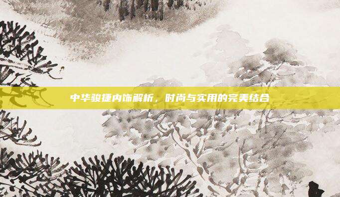 中华骏捷内饰解析,时尚与实用的完美结合