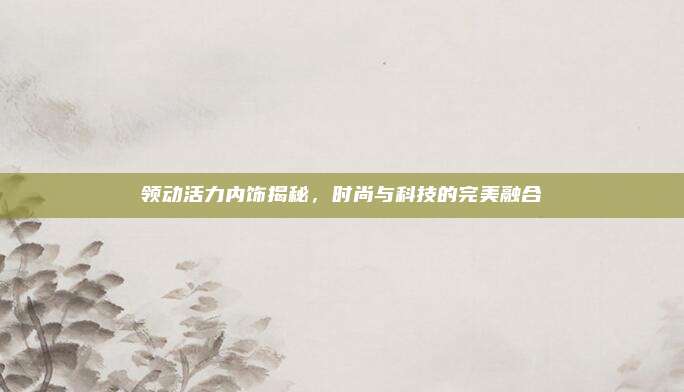 领动活力内饰揭秘,时尚与科技的完美融合