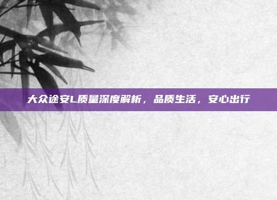 大众途安L质量深度解析,品质生活,安心出行