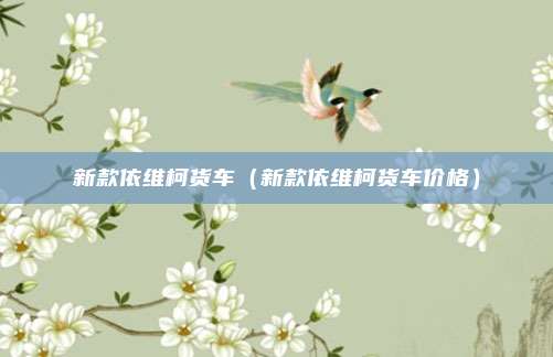 新款依维柯货车（新款依维柯货车价格）
