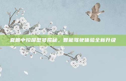 夏朗中控屏型号揭秘,智能驾驶体验全新升级