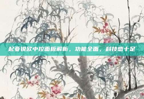 起亚锐欧中控面板解析,功能全面,科技感十足