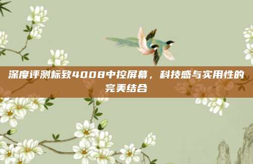 深度评测标致4008中控屏幕,科技感与实用性的完美结合