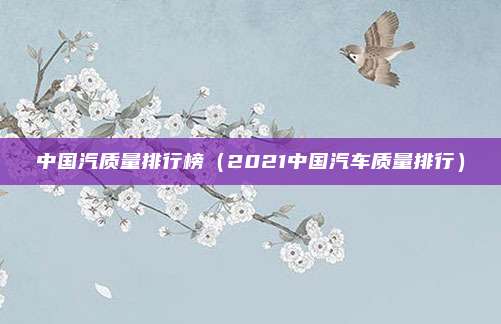 中国汽质量排行榜（2021中国汽车质量排行）
