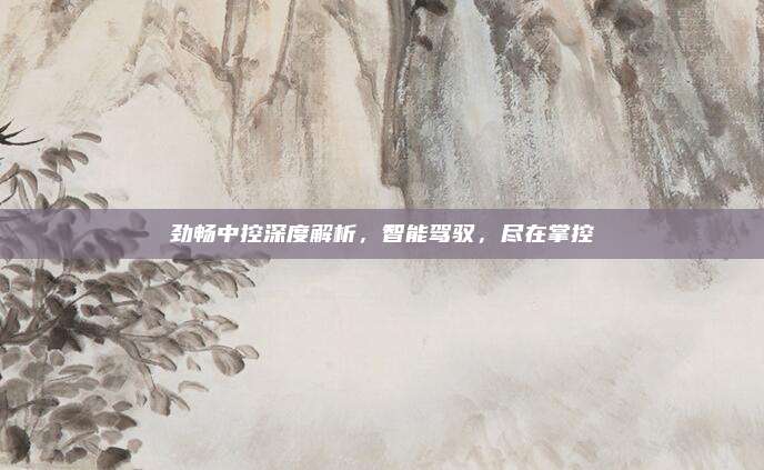 劲畅中控深度解析,智能驾驭,尽在掌控