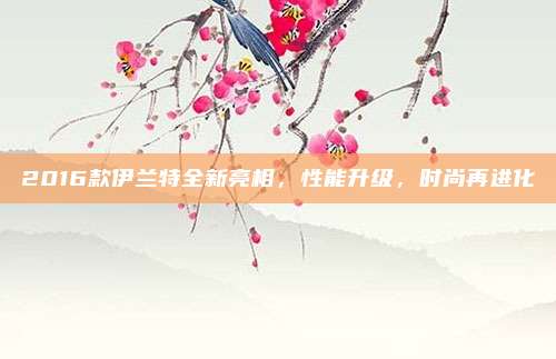 2016款伊兰特全新亮相,性能升级,时尚再进化