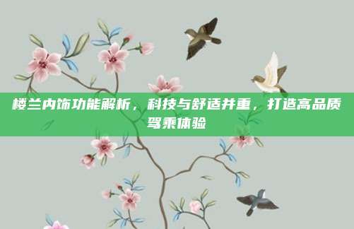 楼兰内饰功能解析,科技与舒适并重,打造高品质驾乘体验