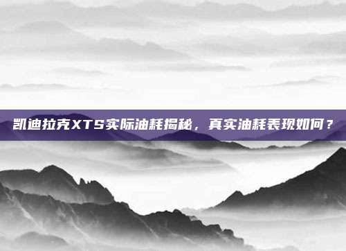 凯迪拉克XTS实际油耗揭秘,真实油耗表现如何?