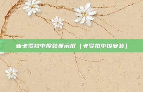新卡罗拉中控装显示屏（卡罗拉中控安装）