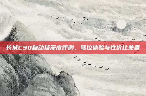 长城C30自动挡深度评测，驾控体验与性价比兼备