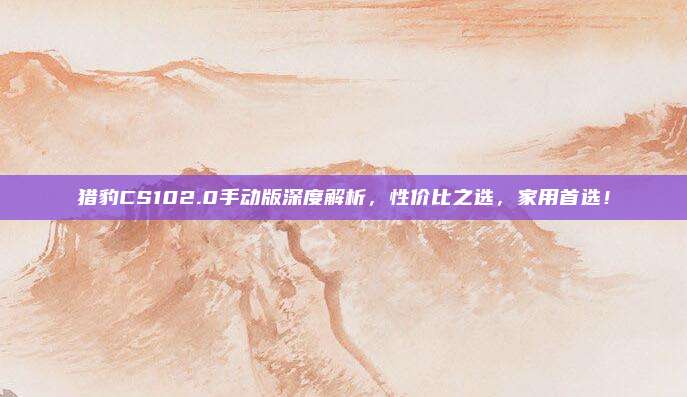 猎豹CS102.0手动版深度解析,性价比之选,家用首选!