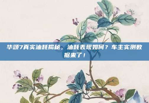 华颂7真实油耗揭秘,油耗表现如何?车主实测数据来了!