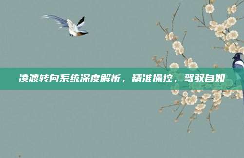 凌渡转向系统深度解析,精准操控,驾驭自如
