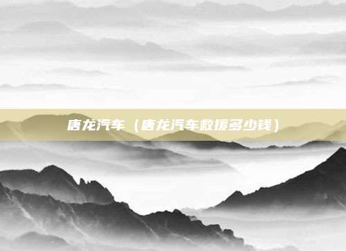 唐龙汽车(唐龙汽车救援多少钱)