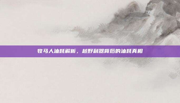 牧马人油耗解析,越野利器背后的油耗真相