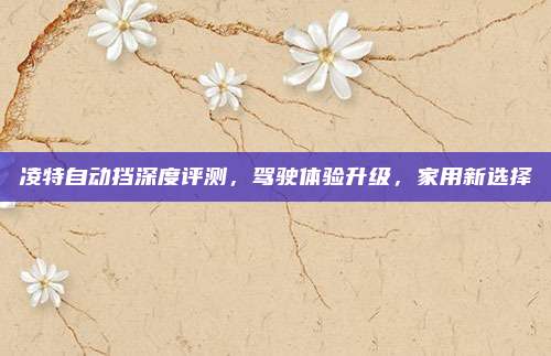 凌特自动挡深度评测,驾驶体验升级,家用新选择
