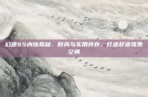 幻速S5内饰揭秘,时尚与实用并存,打造舒适驾乘空间