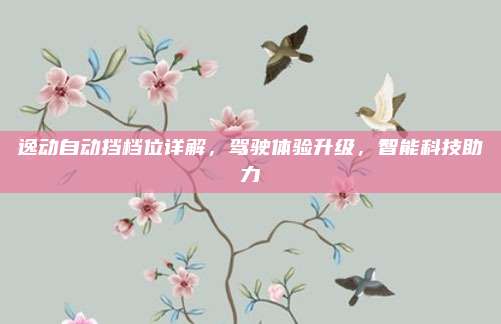 逸动自动挡档位详解，驾驶体验升级，智能科技助力