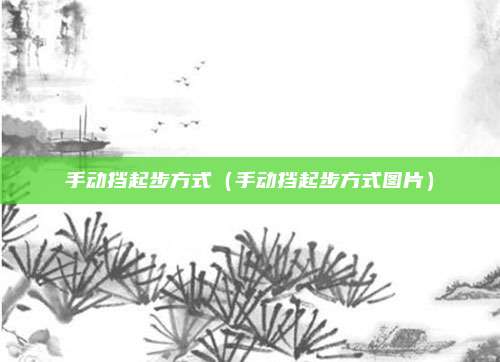 手动挡起步方式(手动挡起步方式图片)